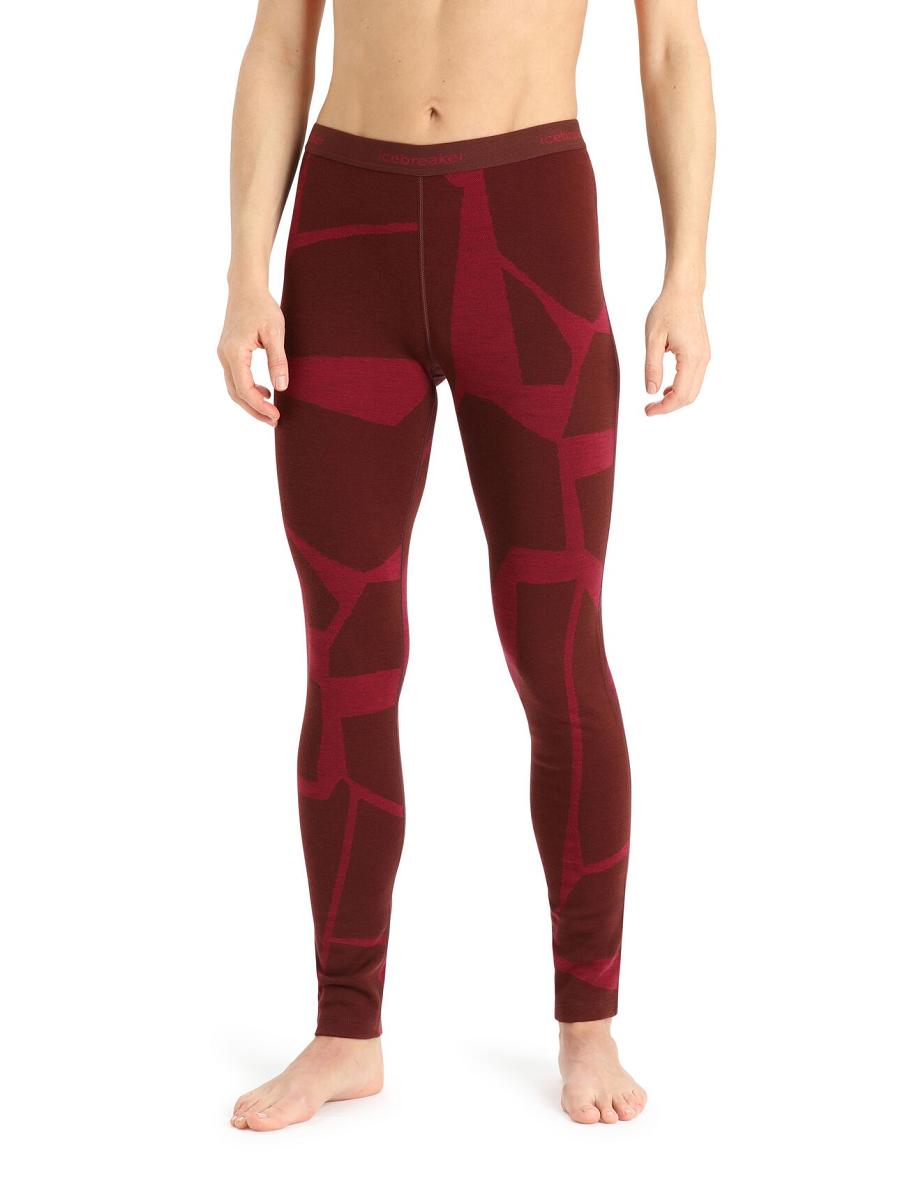 Icebreaker Merino 250 Vertex Thermal Fractured Landscapes Női Leggings Rózsaszín | HU 1541OKIR